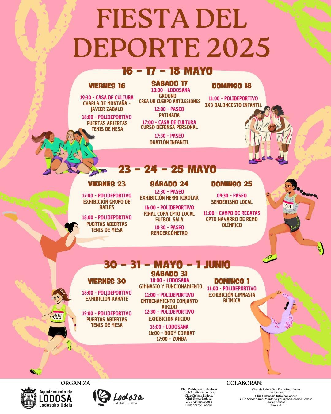 Exhibici&oacute;n de remo erg&oacute;metro y Campeonato Navarro de Remo Ol&iacute;mpico en la Fiesta del Deporte de Lodosa 2025